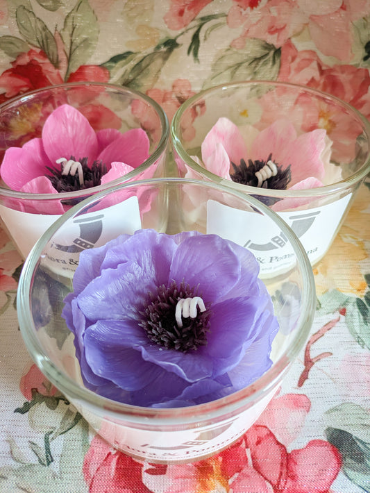 ANEMONE GLASS CANDLE